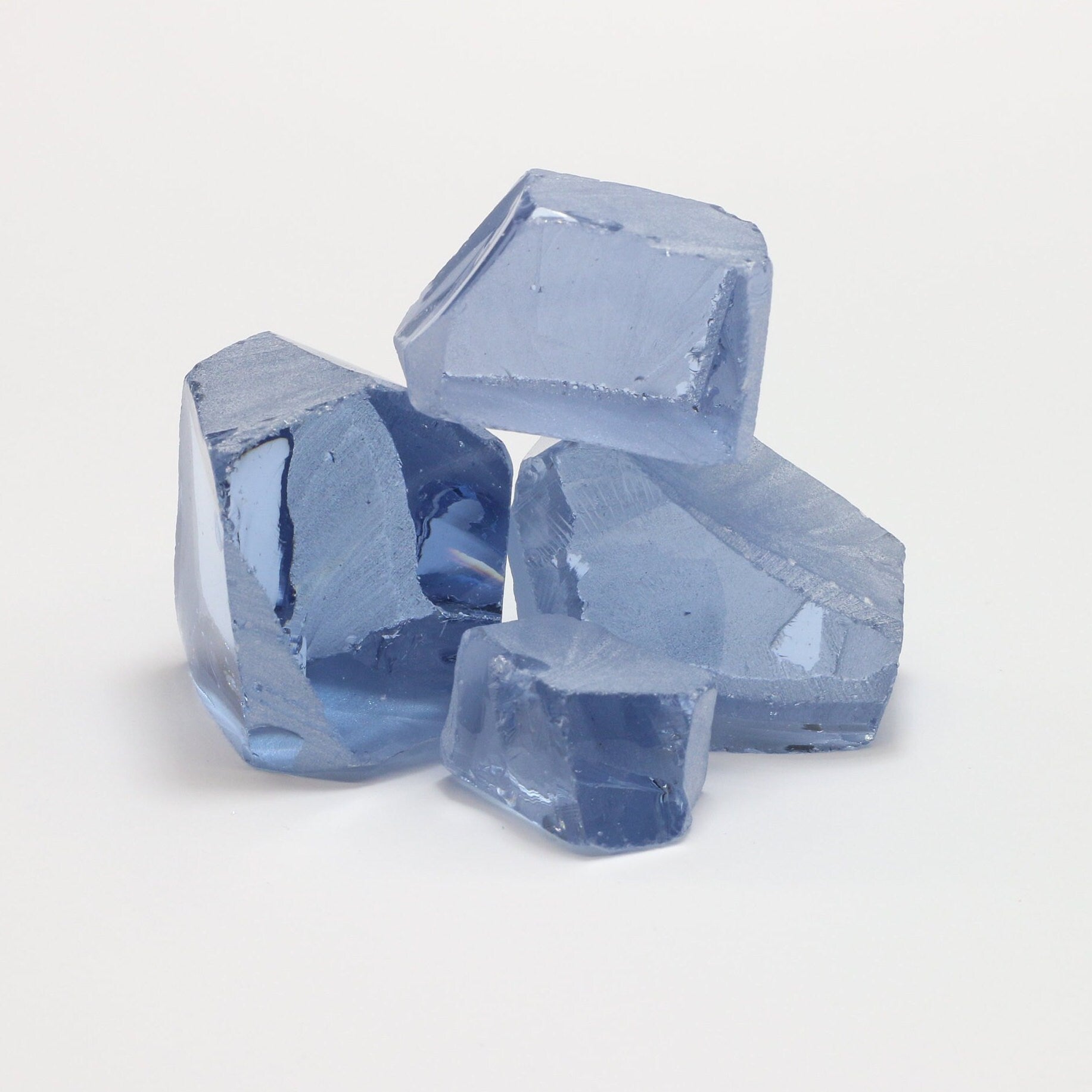 Nanosital Simulated Ice Blue Sapphire Lab Created Faceting Rough for Gem Cutting - #A-144 - Various Sizes : #BEGIN