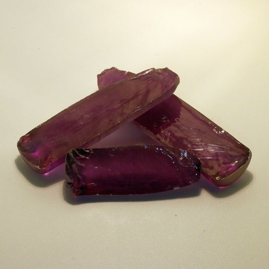 Alexandrite #45 Colored Lab Created Corundum Sapphire Faceting Rough for Gem Cutting - Various Sizes - Split Boule #BEGIN