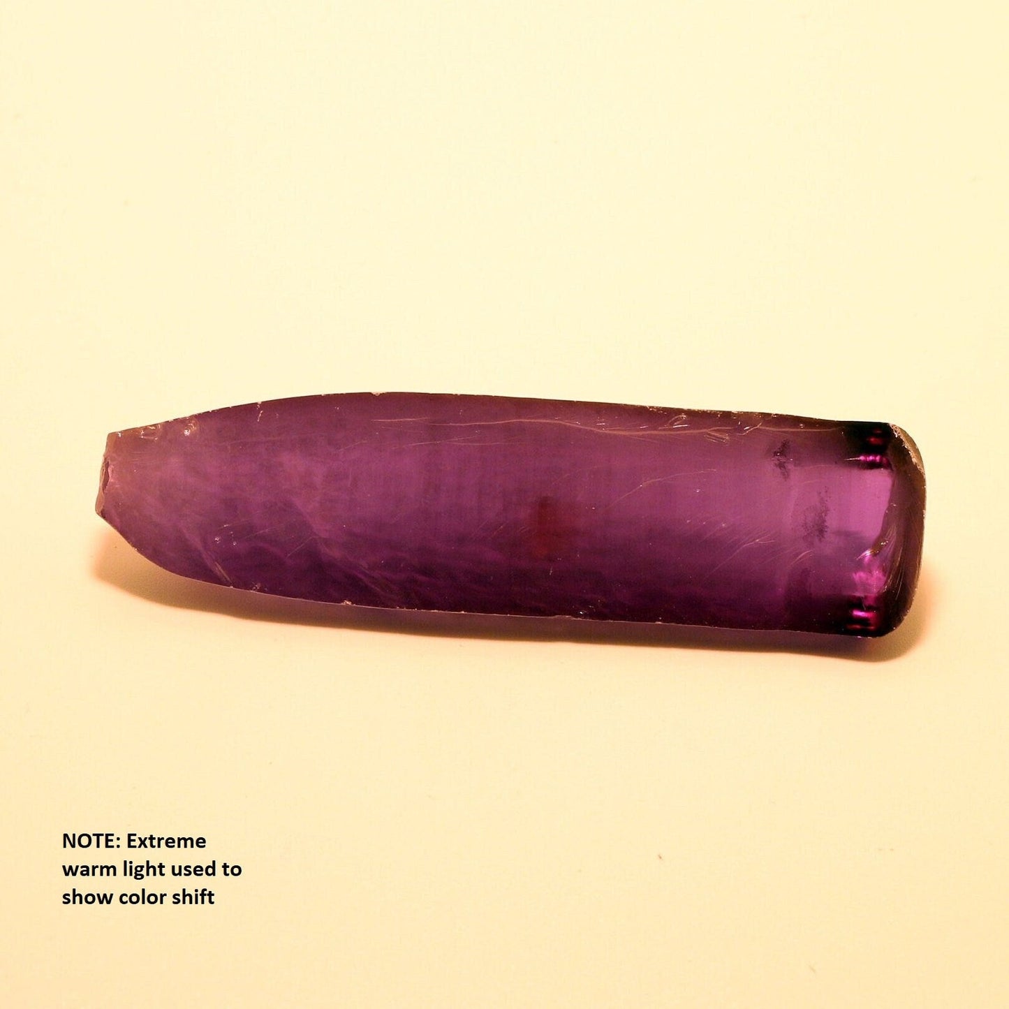 Alexandrite #45 Colored Lab Created Corundum Sapphire Faceting Rough for Gem Cutting - Various Sizes - Split Boule #BEGIN