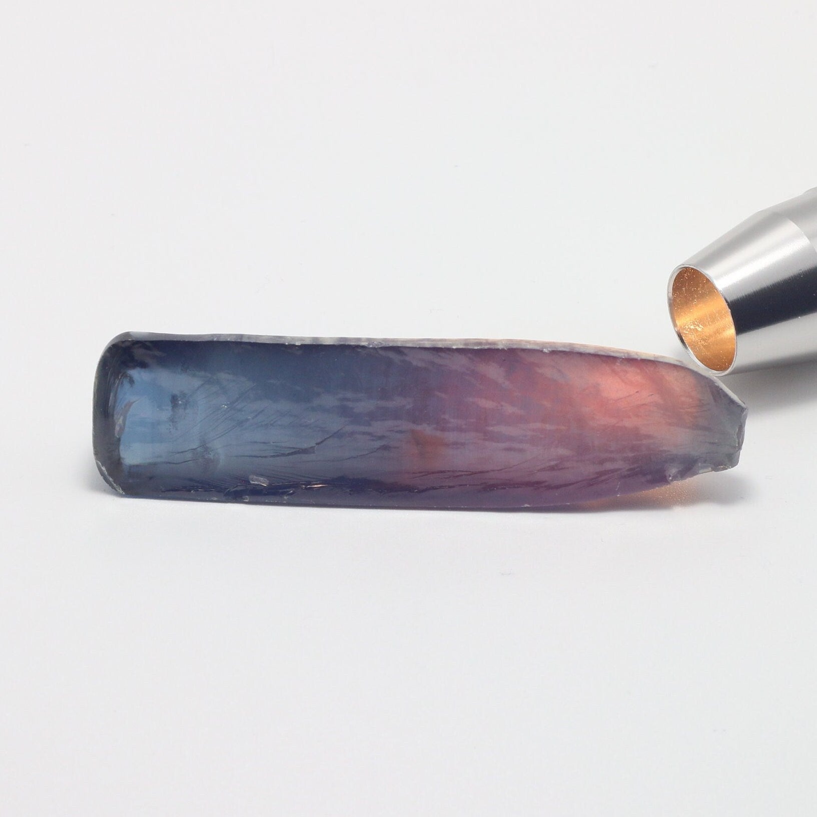 Alexandrite #45 Colored Lab Created Corundum Sapphire Faceting Rough for Gem Cutting - Various Sizes - Split Boule #BEGIN