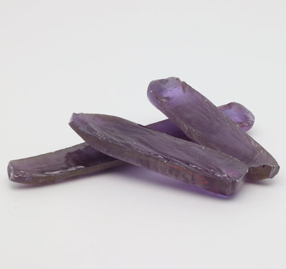 Alexandrite #46 Colored Lab Created Corundum Sapphire Faceting Rough for Gem Cutting - Various Sizes - Split Boule #BEGIN