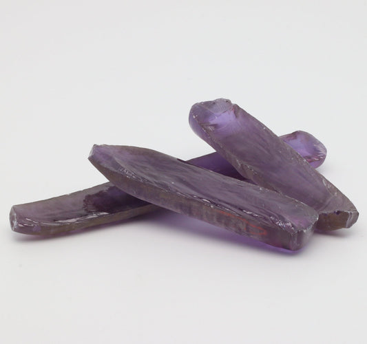 Alexandrite #46 Colored Lab Created Corundum Sapphire Faceting Rough for Gem Cutting - Various Sizes - Split Boule #BEGIN