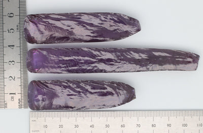 Alexandrite #46 Colored Lab Created Corundum Sapphire Faceting Rough for Gem Cutting - Various Sizes - Split Boule #BEGIN
