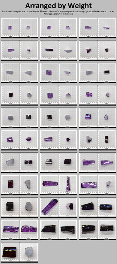 Amethyst Cubic Zirconia Faceting Rough for Gem Cutting - Various Sizes #BEGIN