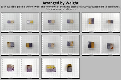 Nanosital Simulated Ametrine Lab Created Faceting Rough for Gem Cutting - Bi-Color Purple-Orange - Various Sizes #BEGIN