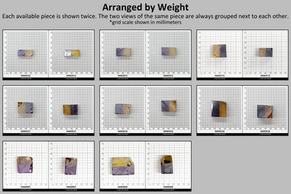 Nanosital Simulated Ametrine Lab Created Faceting Rough for Gem Cutting - Bi-Color Purple-Orange - Various Sizes #BEGIN