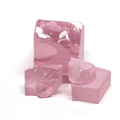 Another Light Pink Cubic Zirconia Faceting Rough for Gem Cutting - Various Sizes #BEGIN