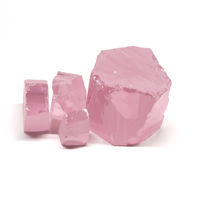 Another Light Pink Cubic Zirconia Faceting Rough for Gem Cutting - Various Sizes #BEGIN