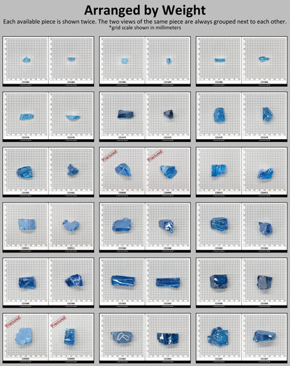 Aqua Blue Cubic Zirconia Faceting Rough for Gem Cutting - Various Sizes : #BEGIN