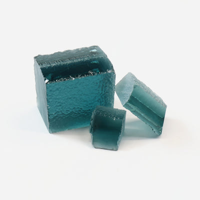 Aquamarine Hydrothermal Synthetic Quartz - Lab Created Faceting Rough : #BEGIN