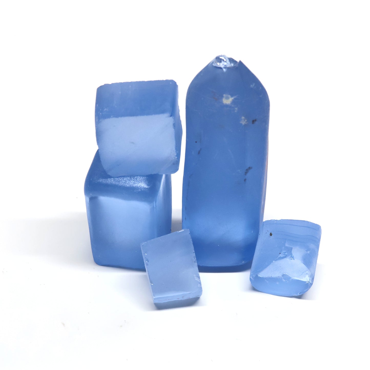 Aquamarine Blue #105 Lab Created Spinel Faceting Rough for Gem Cutting - Various Sizes #BEGIN