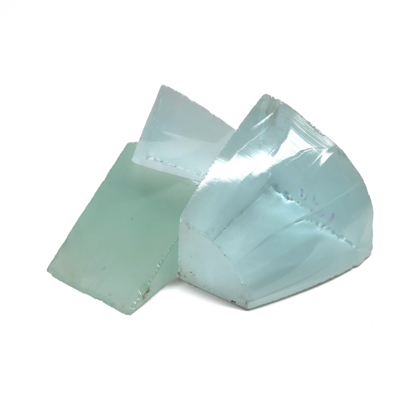 Aquamarine Colored Garnet YAG Faceting Rough #BEGIN