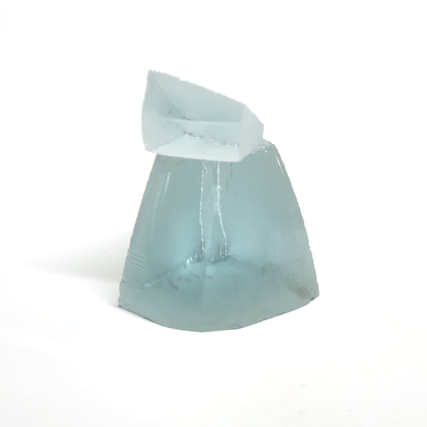 Aquamarine Colored Garnet YAG Faceting Rough #BEGIN