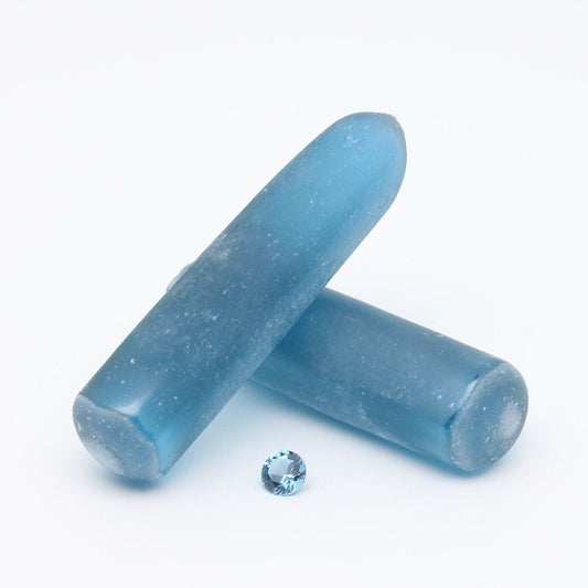 Aquamarine Dark Blue #108-Djeva Lab Created Spinel Faceting Rough for Gem Cutting - Various Sizes #BEGIN