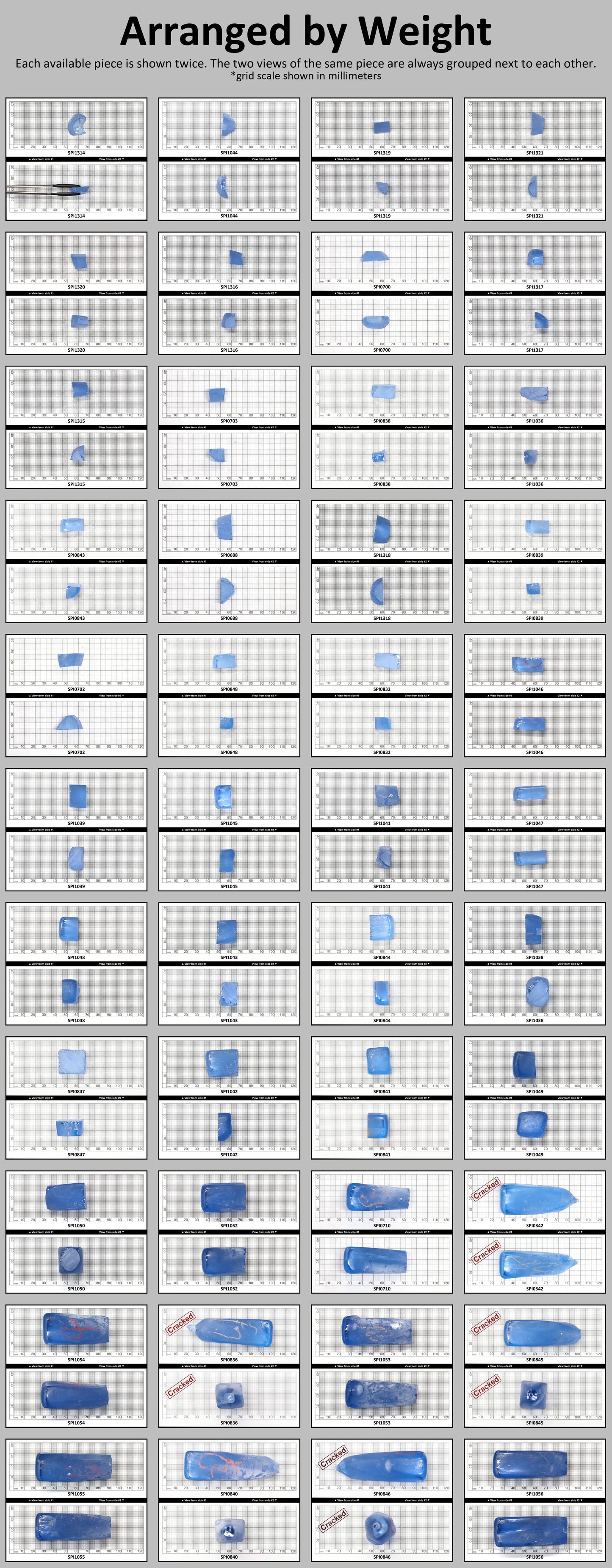 Aquamarine Light Blue #104 Lab Created Spinel Faceting Rough for Gem Cutting - Various Sizes #BEGIN