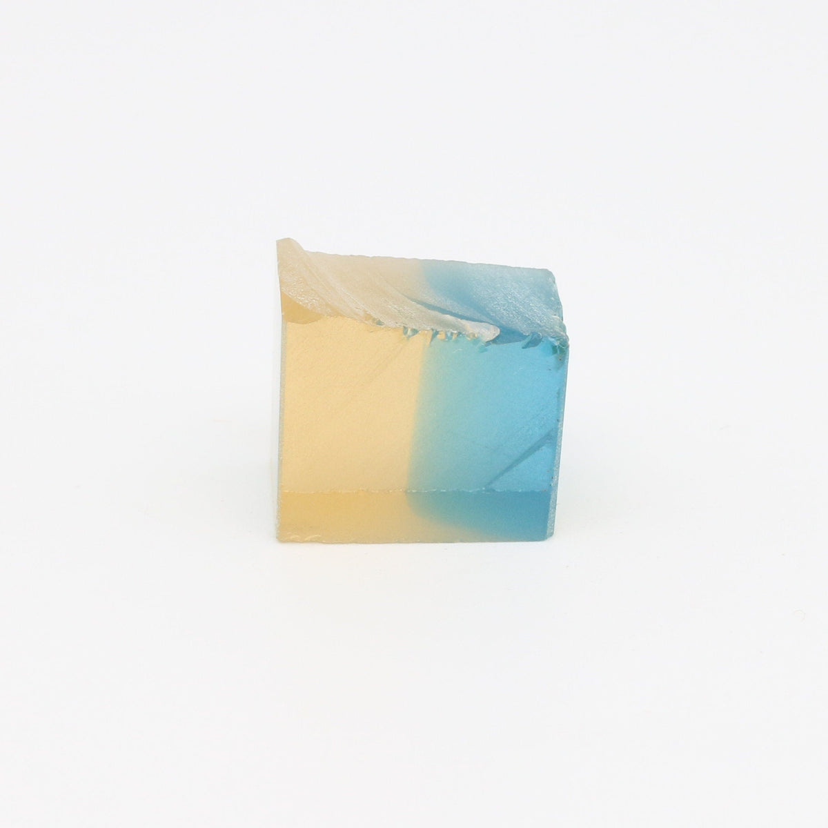 Nanosital Simulated Bi-Color Lab Created Faceting Rough for Gem Cutting - Yellow-Blue - Various Sizes : #BEGIN