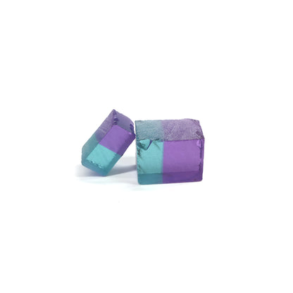 Nanosital Simulated Bi-Color Lab Created Faceting Rough for Gem Cutting - Purple-Blue - Various Sizes : #BEGIN