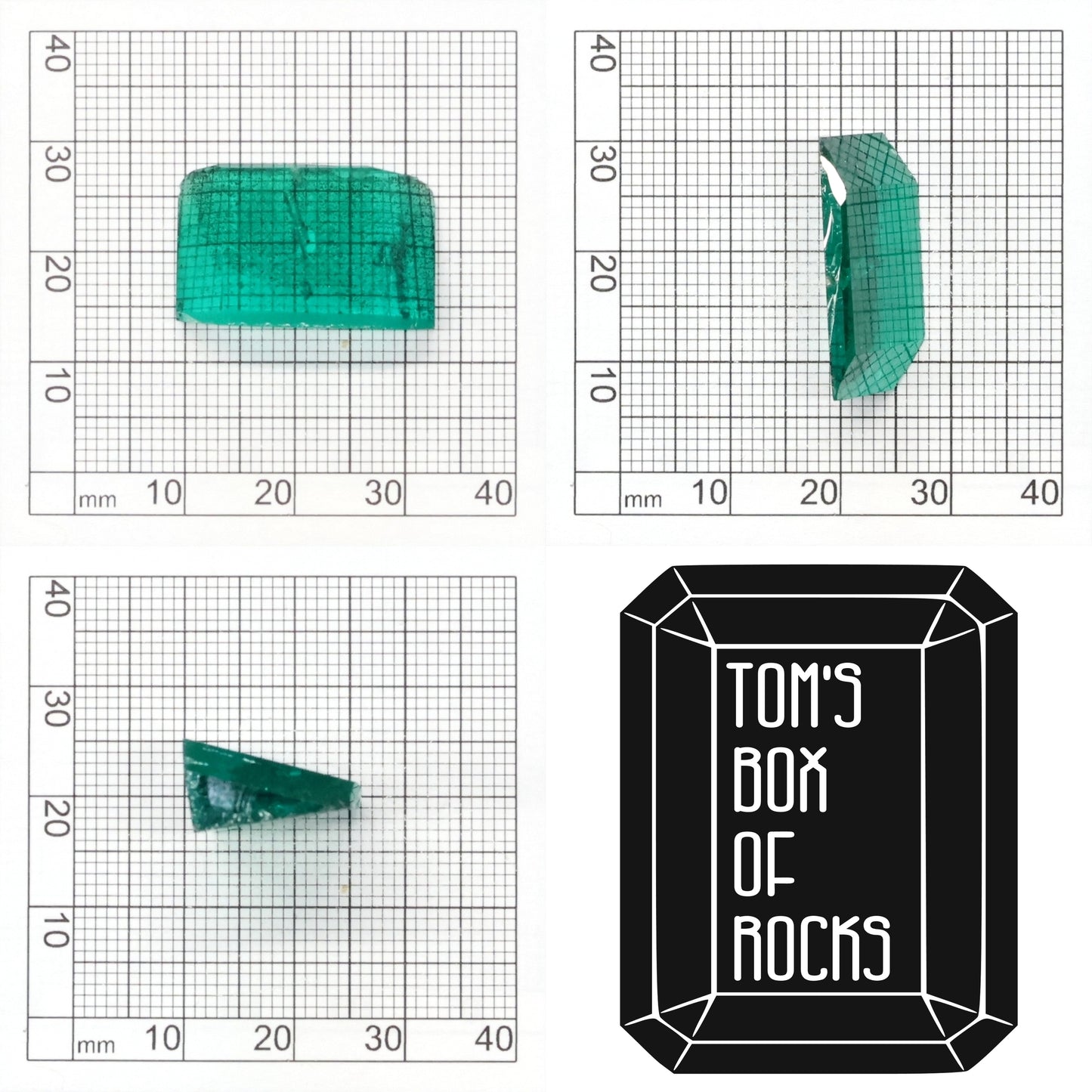 Hydrothermal Colombian Emerald - Grade A - Faceting Rough