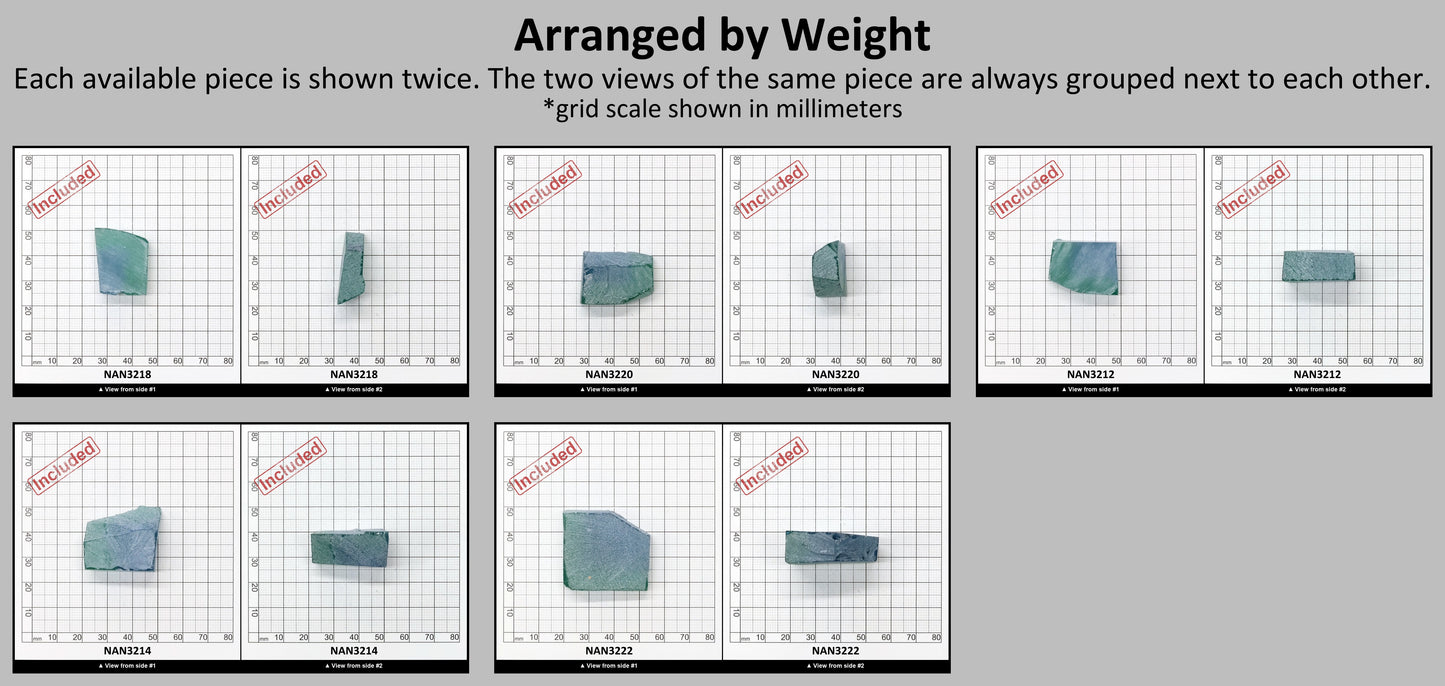 Nanosital Simulated (Included) Bi-Color Lab Created Faceting Rough for Gem Cutting - Blue-Green - Various Sizes #BEGIN
