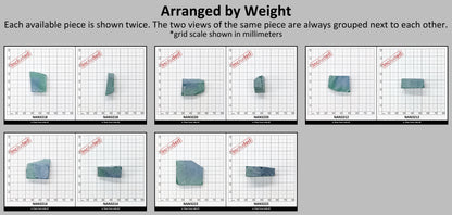 Nanosital Simulated (Included) Bi-Color Lab Created Faceting Rough for Gem Cutting - Blue-Green - Various Sizes #BEGIN