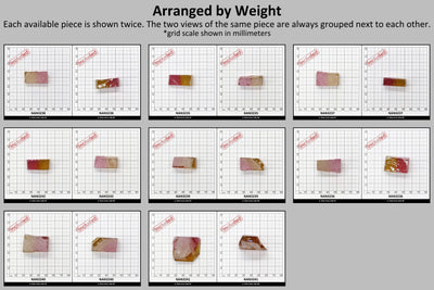 Nanosital Simulated (Included) Bi-Color Lab Created Faceting Rough for Gem Cutting - Kunzite-Intense Yellow - Various Sizes #BEGIN