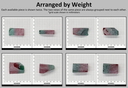 Nanosital Simulated (Included) Watermelon Tourmaline Lab Created Faceting Rough for Gem Cutting - Green-Pink - Various Sizes : #BEGIN