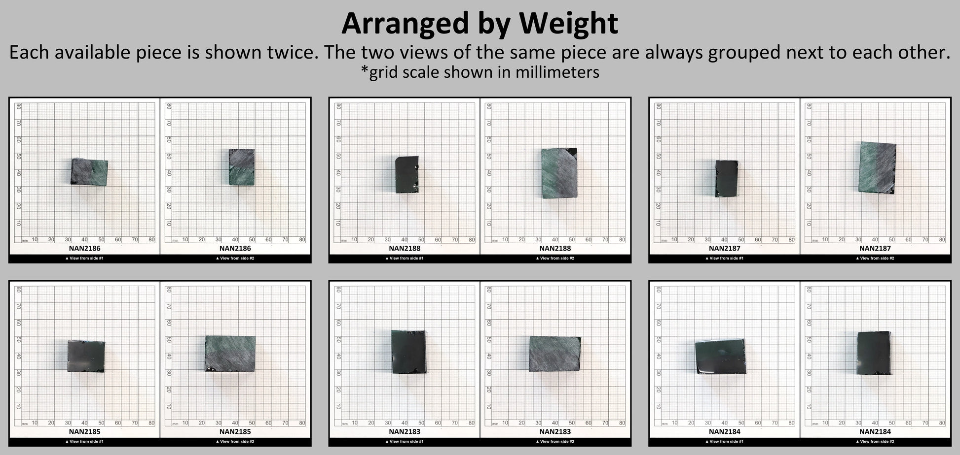 Nanosital Simulated Bi-Color Lab Created Faceting Rough for Gem Cutting - Dark Green-Very Dark Blue - Various Sizes #BEGIN