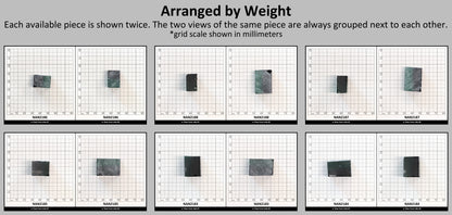 Nanosital Simulated Bi-Color Lab Created Faceting Rough for Gem Cutting - Dark Green-Very Dark Blue - Various Sizes #BEGIN