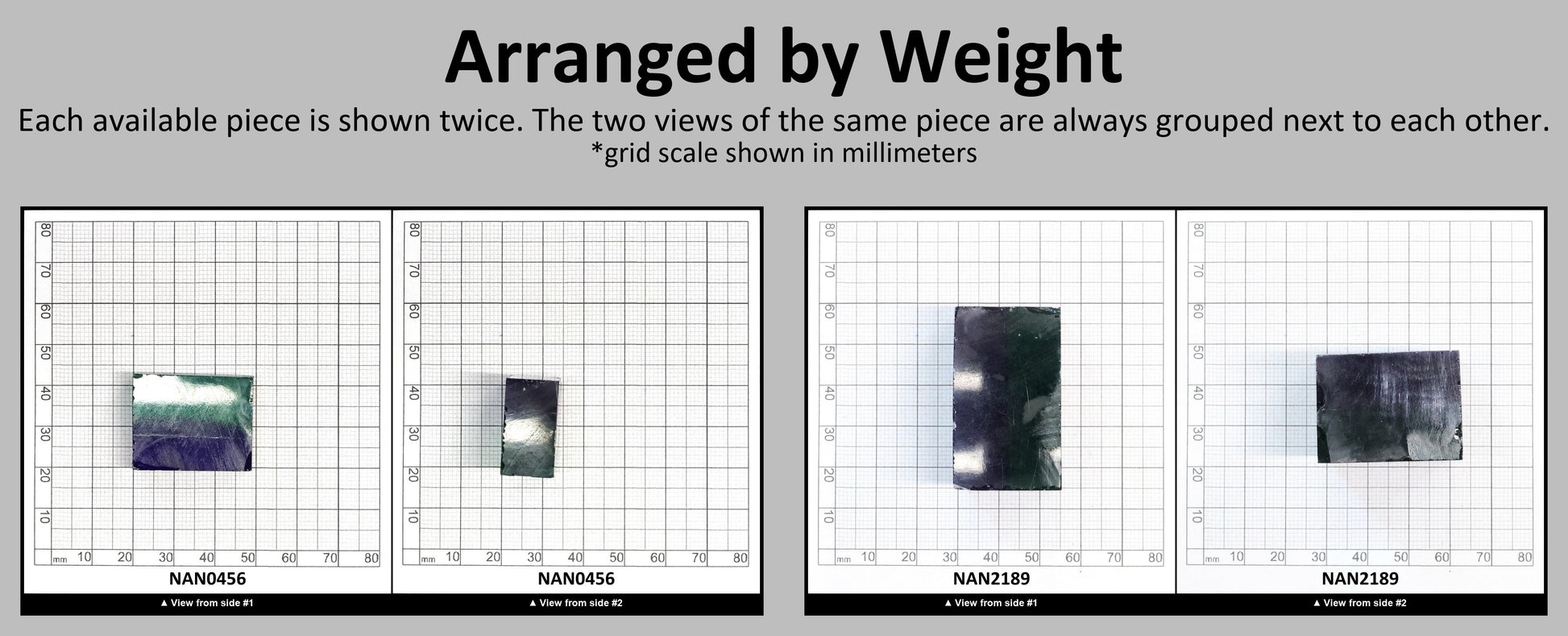 Nanosital Simulated Bi-Color Lab Created Faceting Rough for Gem Cutting - Green-Dark Blue - Various Sizes #BEGIN