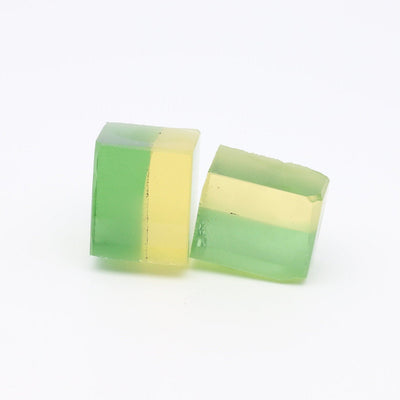 Nanosital Simulated Bi-Color Lab Created Faceting Rough for Gem Cutting - Green-Yellow - Various Sizes #BEGIN