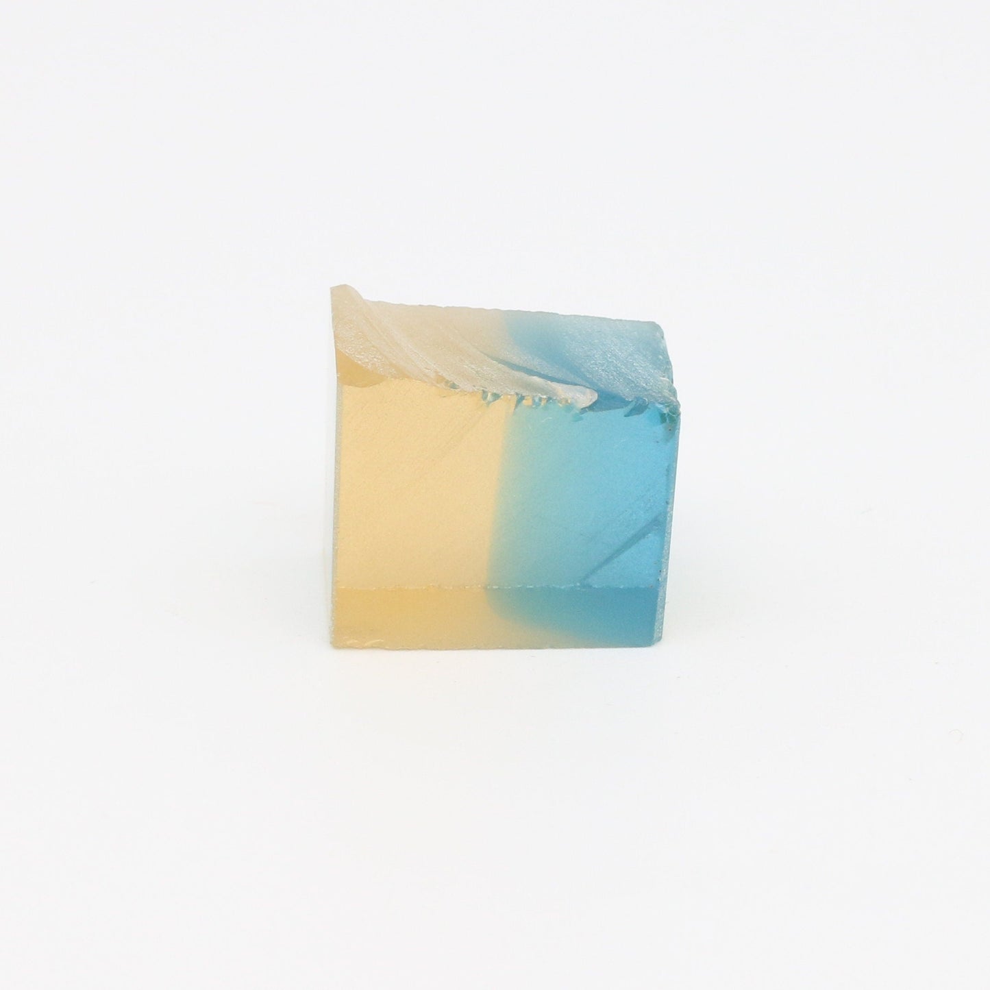 Nanosital Simulated Bi-Color Lab Created Faceting Rough for Gem Cutting - Yellow-Blue - Various Sizes #BEGIN