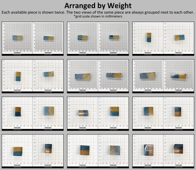 Nanosital Simulated Bi-Color Lab Created Faceting Rough for Gem Cutting - Yellow-Blue - Various Sizes #BEGIN