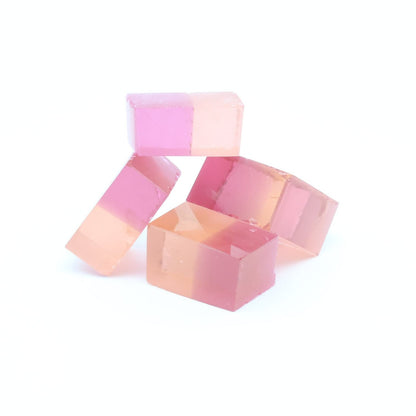 Nanosital Simulated Bi-Color Lab Created Faceting Rough for Gem Cutting - Kunzite-Orange - Various Sizes #BEGIN