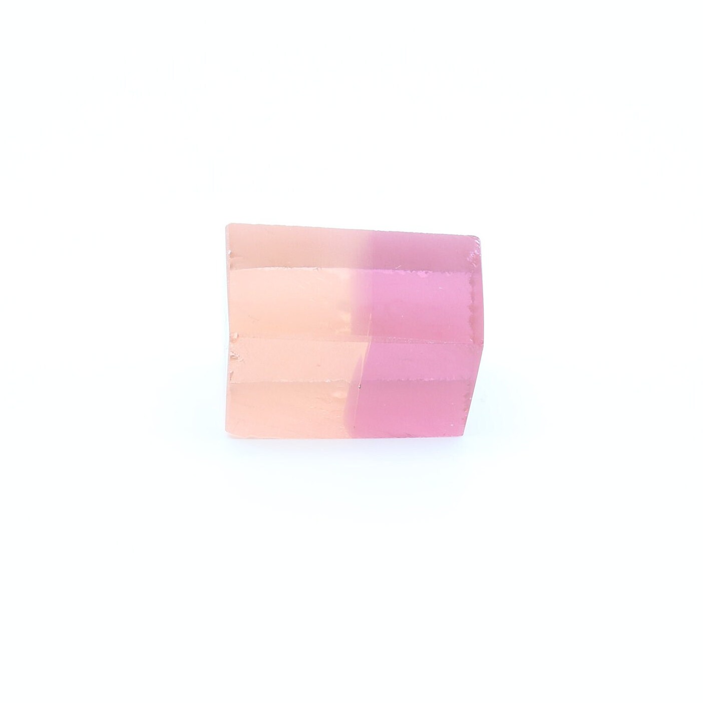 Nanosital Simulated Bi-Color Lab Created Faceting Rough for Gem Cutting - Kunzite-Orange - Various Sizes #BEGIN