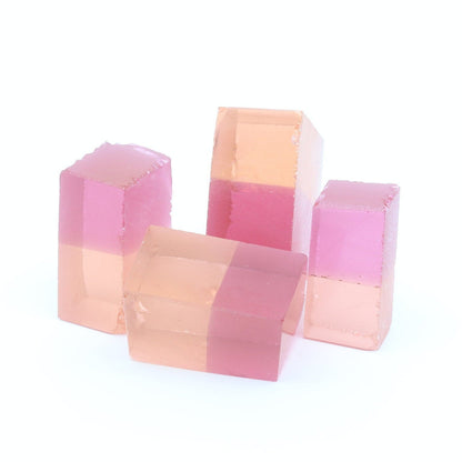 Nanosital Simulated Bi-Color Lab Created Faceting Rough for Gem Cutting - Kunzite-Orange - Various Sizes #BEGIN