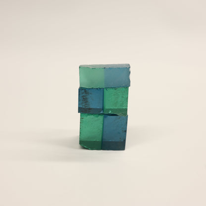 Nanosital Simulated Bi-Color Lab Created Faceting Rough for Gem Cutting - Blue-Green - Various Sizes #BEGIN