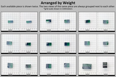 Nanosital Simulated Bi-Color Lab Created Faceting Rough for Gem Cutting - Blue-Green - Various Sizes #BEGIN