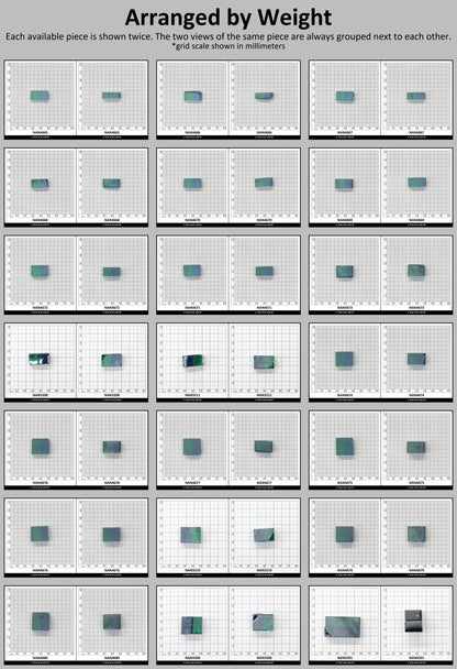 Nanosital Simulated Bi-Color Lab Created Faceting Rough for Gem Cutting - Blue-Green - Various Sizes : #BEGIN