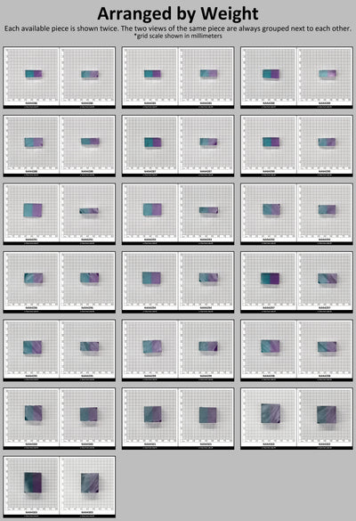 Nanosital Simulated Bi-Color Lab Created Faceting Rough for Gem Cutting - Purple-Blue - Various Sizes : #BEGIN