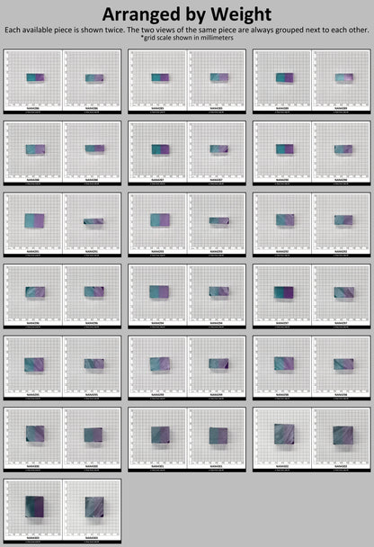 Nanosital Simulated Bi-Color Lab Created Faceting Rough for Gem Cutting - Purple-Blue - Various Sizes : #BEGIN