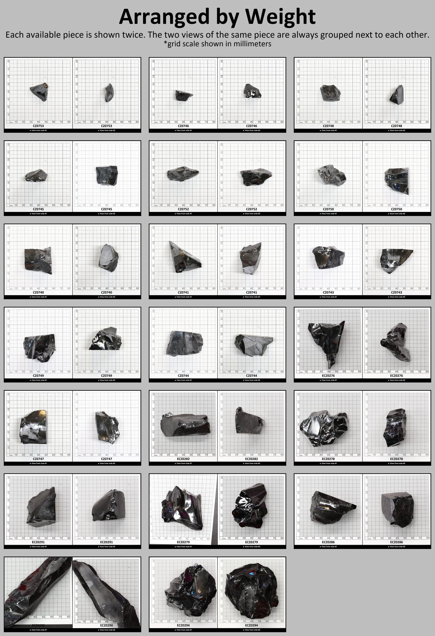 Black Cubic Zirconia Faceting Rough for Gem Cutting - Various Sizes #BEGIN
