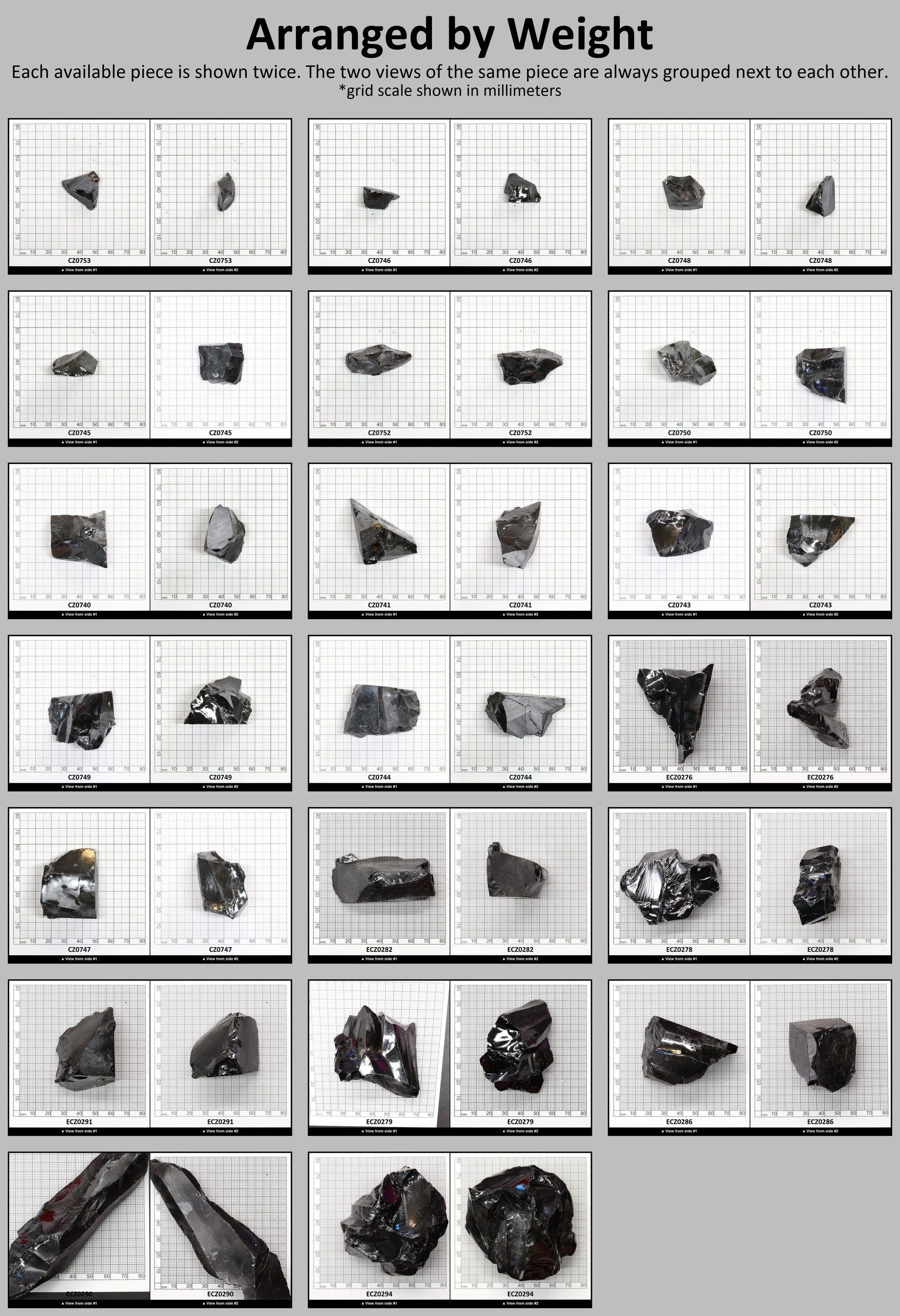 Black Cubic Zirconia Faceting Rough for Gem Cutting - Various Sizes #BEGIN