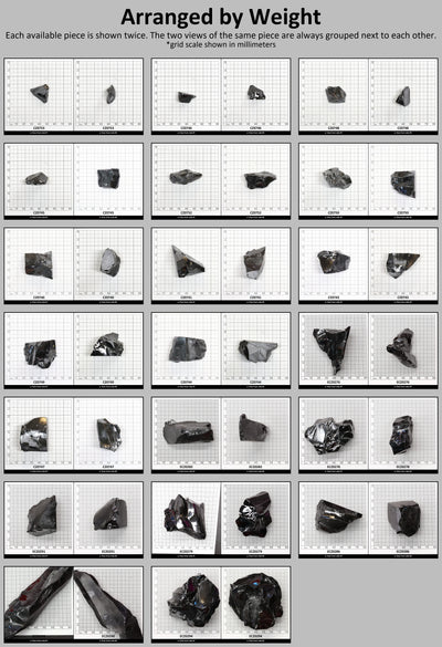 Black Cubic Zirconia Faceting Rough for Gem Cutting - Various Sizes #BEGIN
