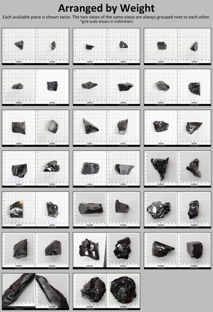 Black Cubic Zirconia Faceting Rough for Gem Cutting - Various Sizes #BEGIN