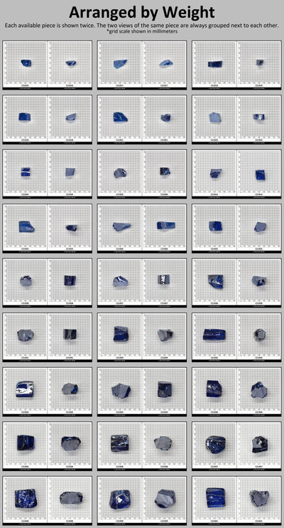 Blue Topaz Cubic Zirconia Faceting Rough for Gem Cutting - Various Sizes : #BEGIN