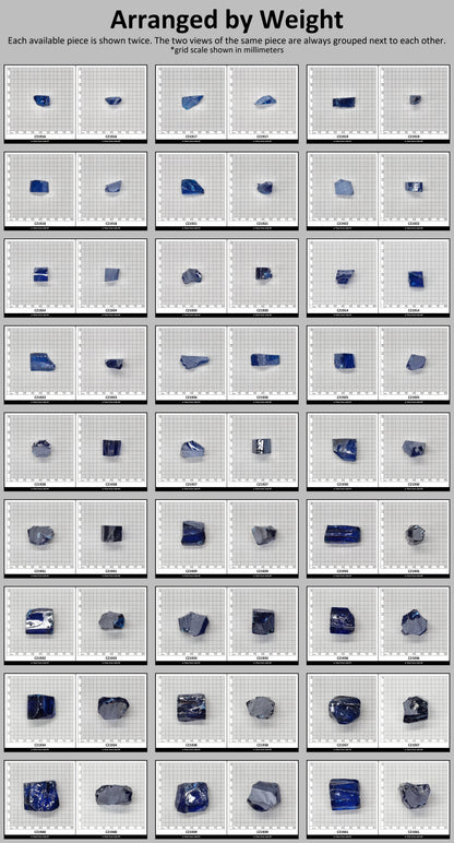 Blue Topaz Cubic Zirconia Faceting Rough for Gem Cutting - Various Sizes : #BEGIN