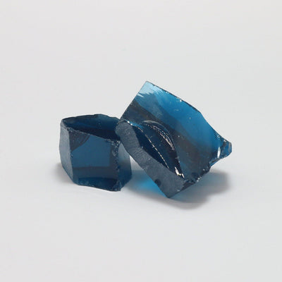 Nanosital Simulated Blue Zircon Lab Created Faceting Rough for Gem Cutting - #C-134 - Various Sizes #BEGIN
