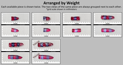 Blue/Pink Bi-Color Lab Created Corundum Sapphire Faceting Rough for Gem Cutting - Various Sizes - Split Boule #BEGIN