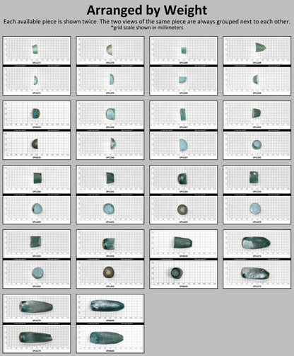 Bluish Green #136-Djeva Lab Created Spinel Faceting Rough for Gem Cutting - Various Sizes #BEGIN