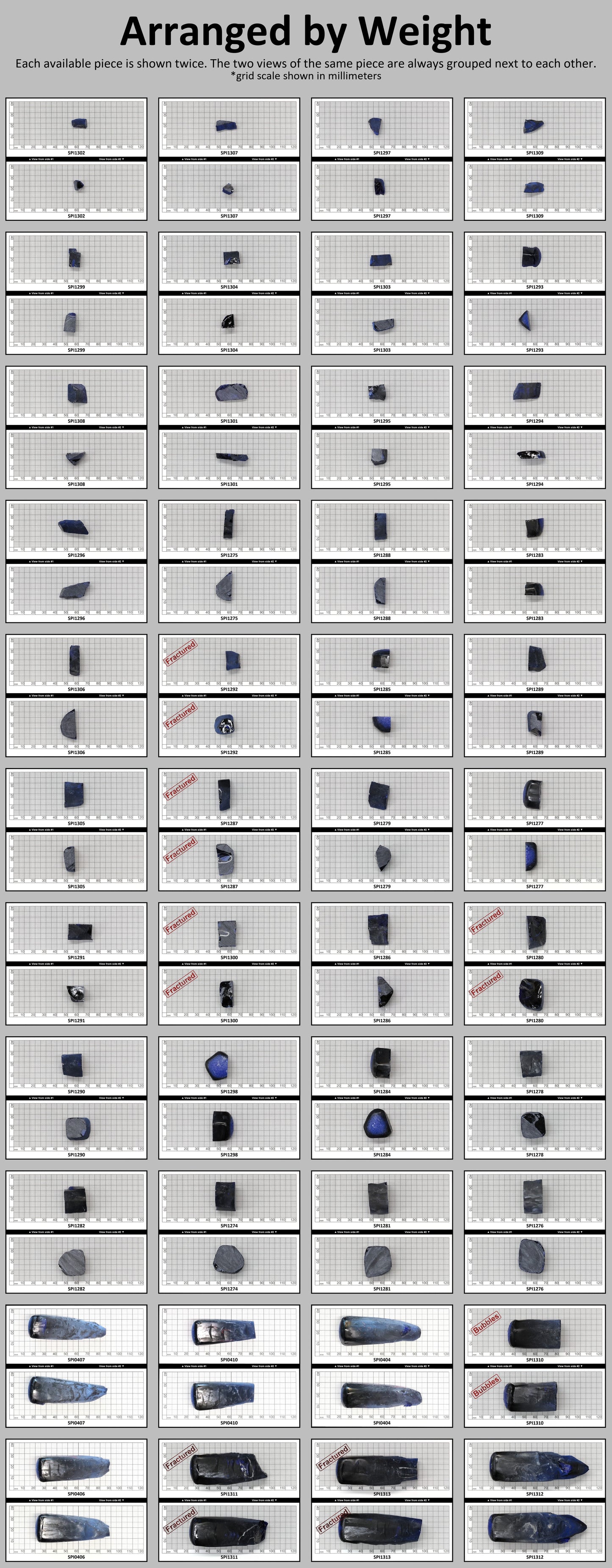 Burma Blue #112 Lab Created Spinel Faceting Rough for Gem Cutting - Various Sizes #BEGIN